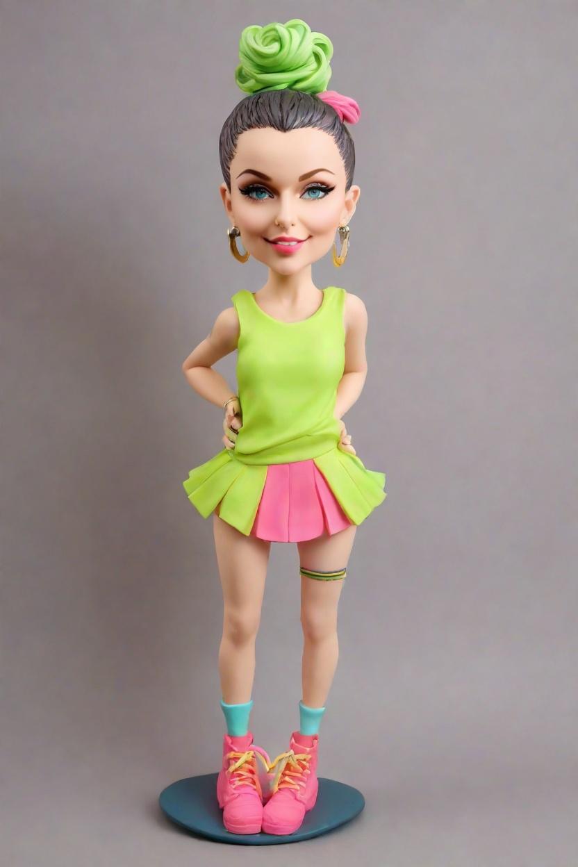 Custom Punk Rocker Bobblehead,She's Got Swagger: Create Your Cheeky Punk Bobblehead