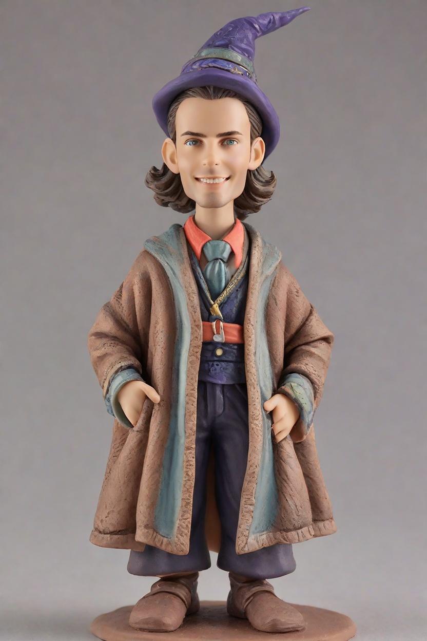 custom Wizardry Enchantment bobblehead,He Casts a Spell with His Custom Bobblehead!