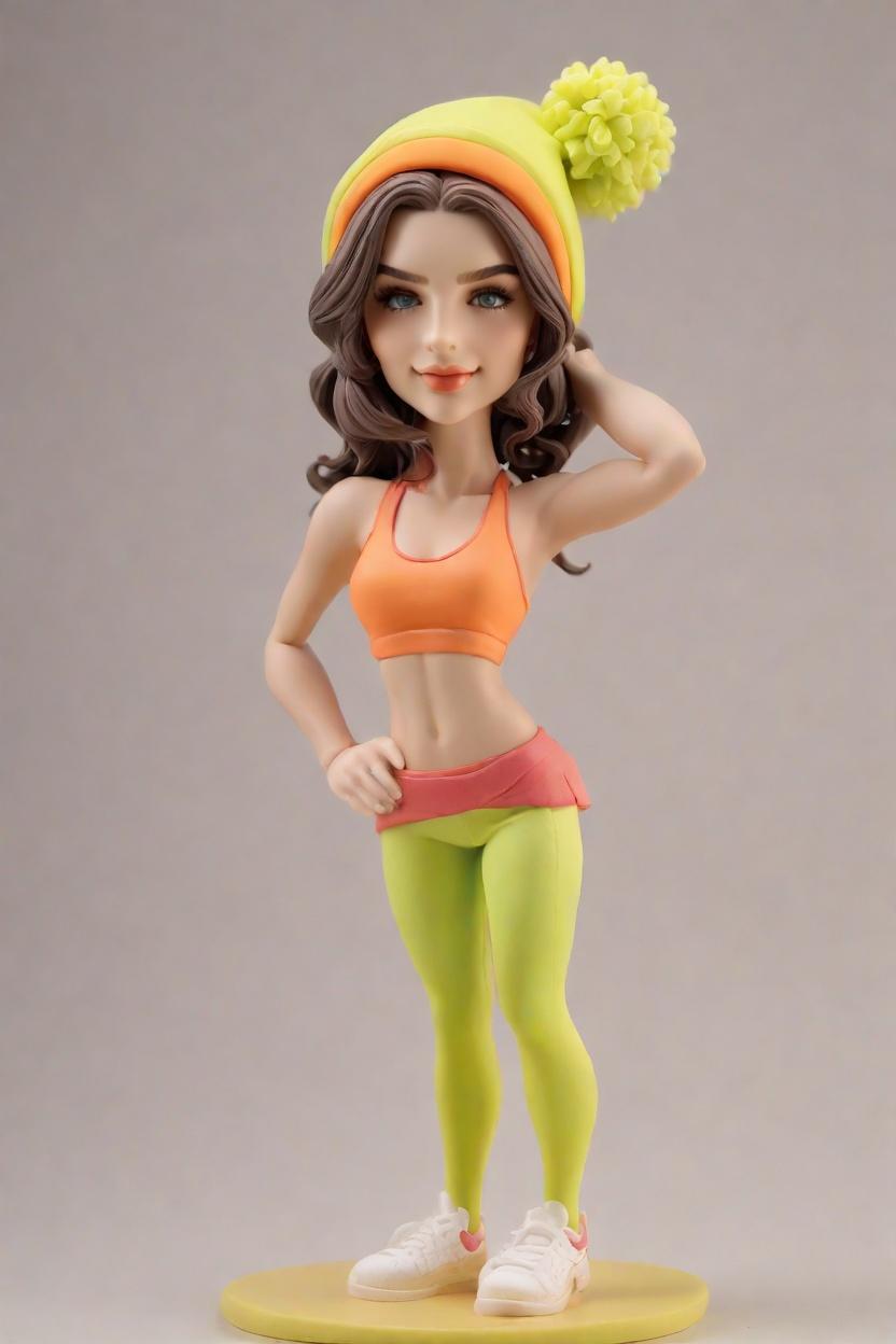 Custom Fitness Flexing Bobblehead,She's Flexing Her Muscles! Create Your Own Bobblehead Doll