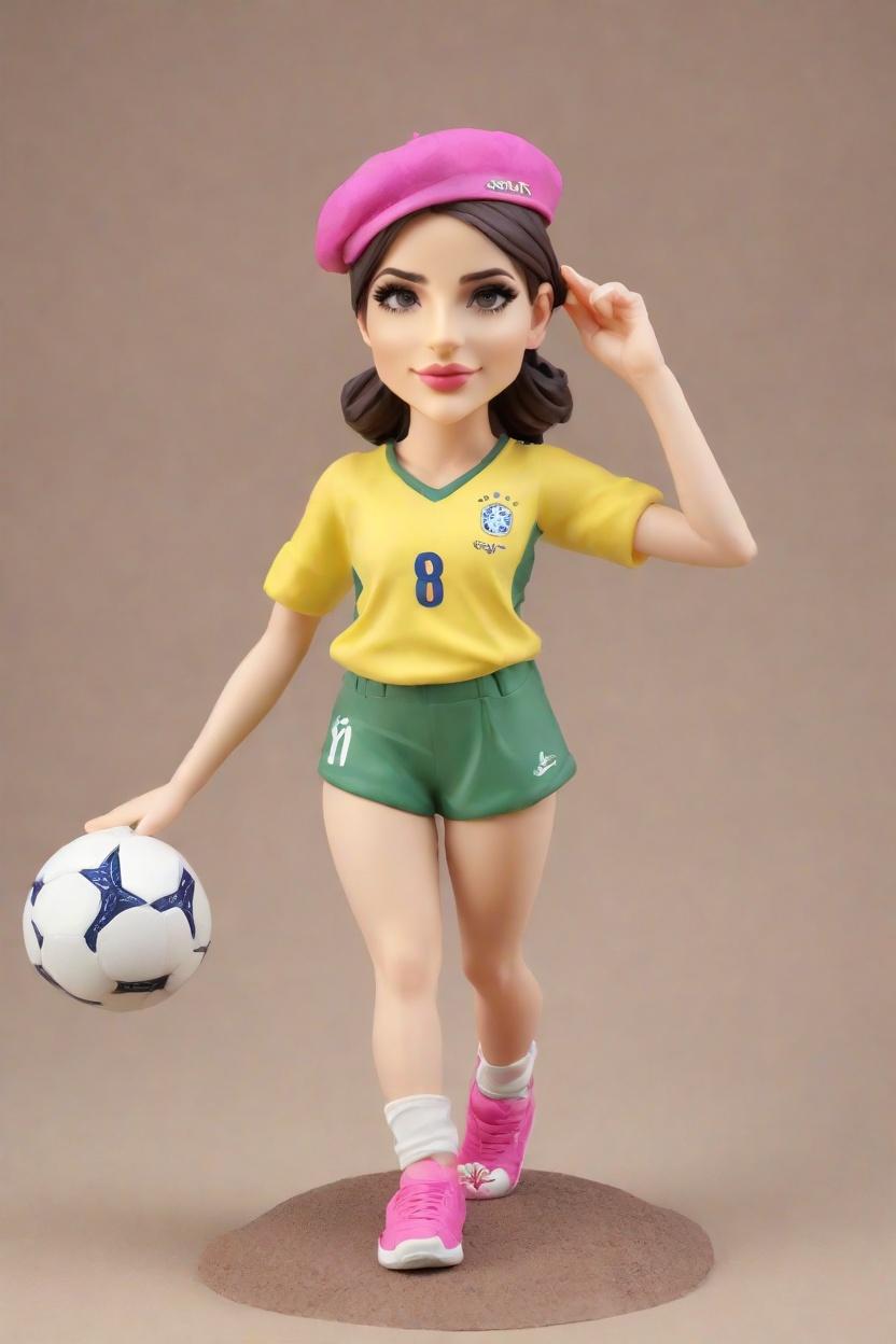 Custom Euro Soccer Chic Bobblehead,She's Crushing It: Create Your Own Soccer Star Bobblehead