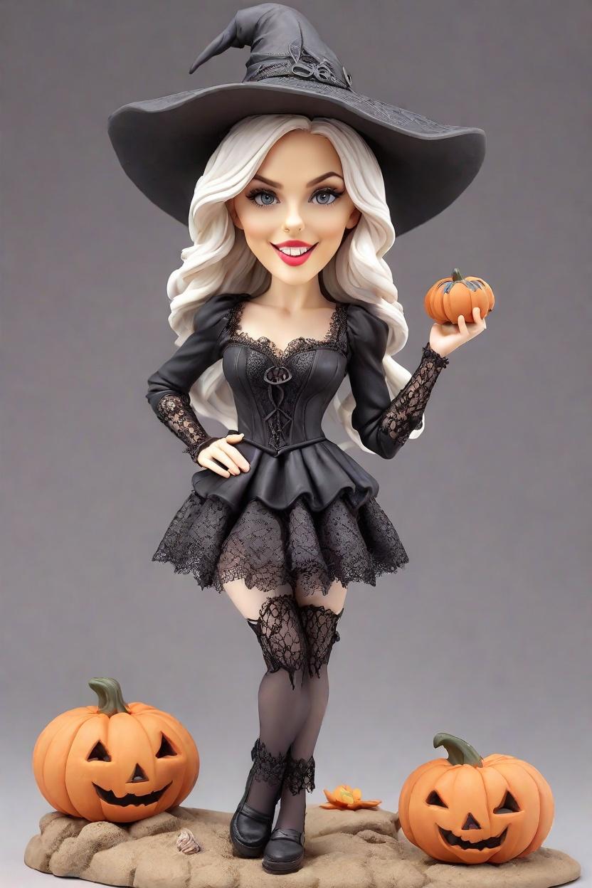 Spooky Custom Playful Bobblehead,She Created Her Own Halloween Bobblehead Doll! 🎃👻