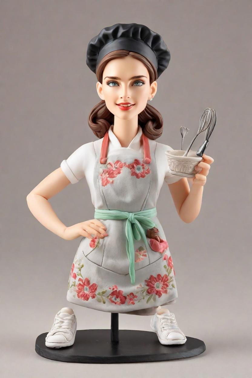 Custom Chef Showstopper Bobblehead,She's Crafting Her Sassy Chef Bobblehead!
