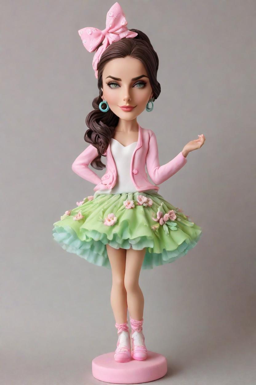 Festival Dancer Custom Bobblehead,She's Unveiling Her Vibrant Dancer Bobblehead!