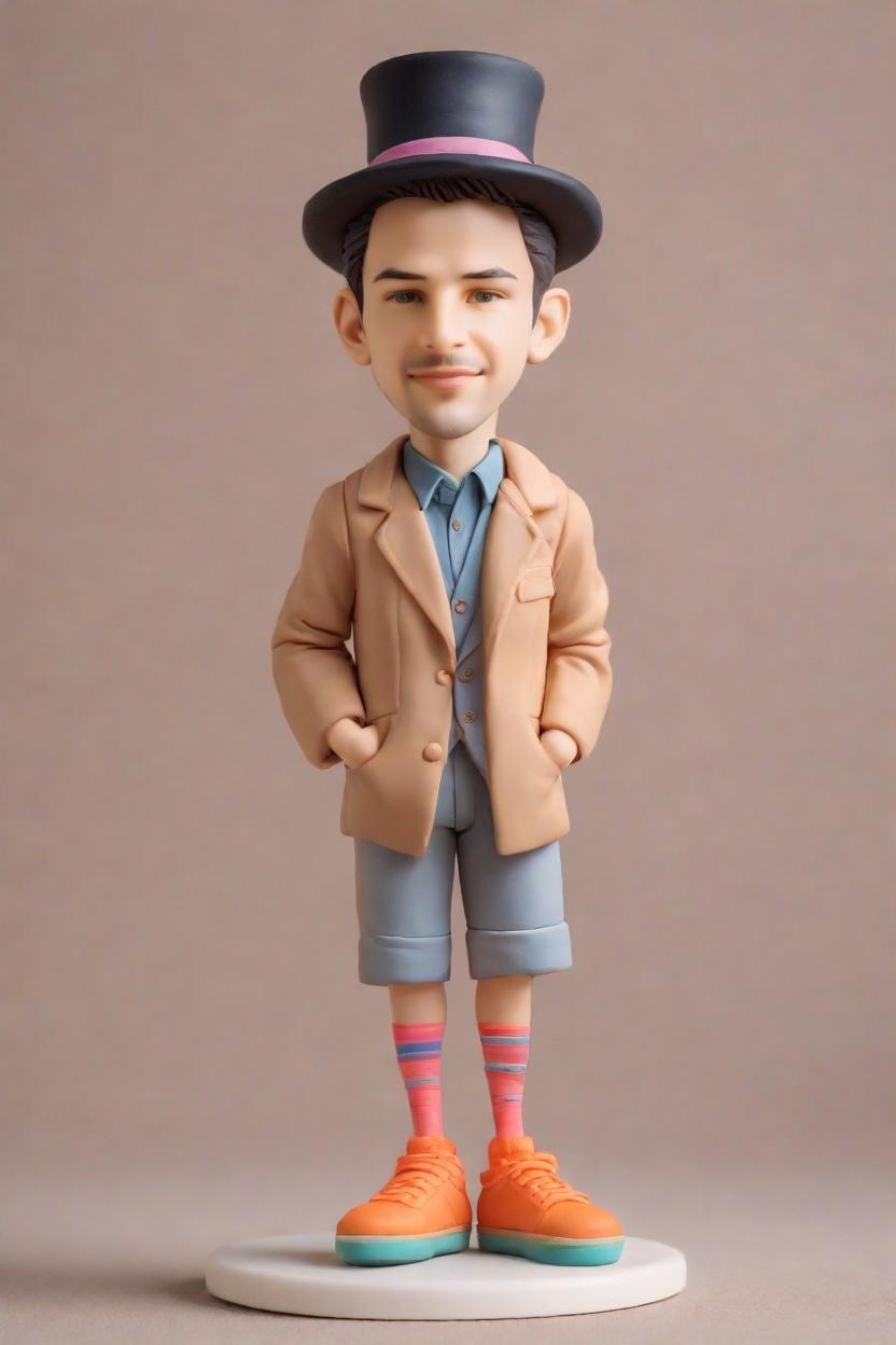 Casual Playful Custom Bobblehead,He Made His Own Bobblehead Doll: Casual Dribble Star!