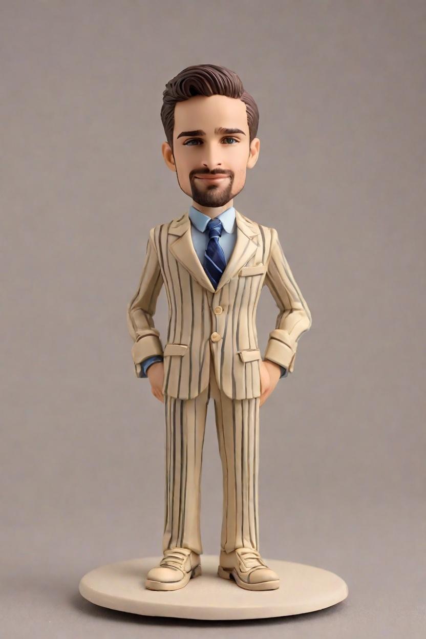 Confident Custom Confidently Standing Bobblehead,He's Unveiling His Custom Bobblehead at the Office!