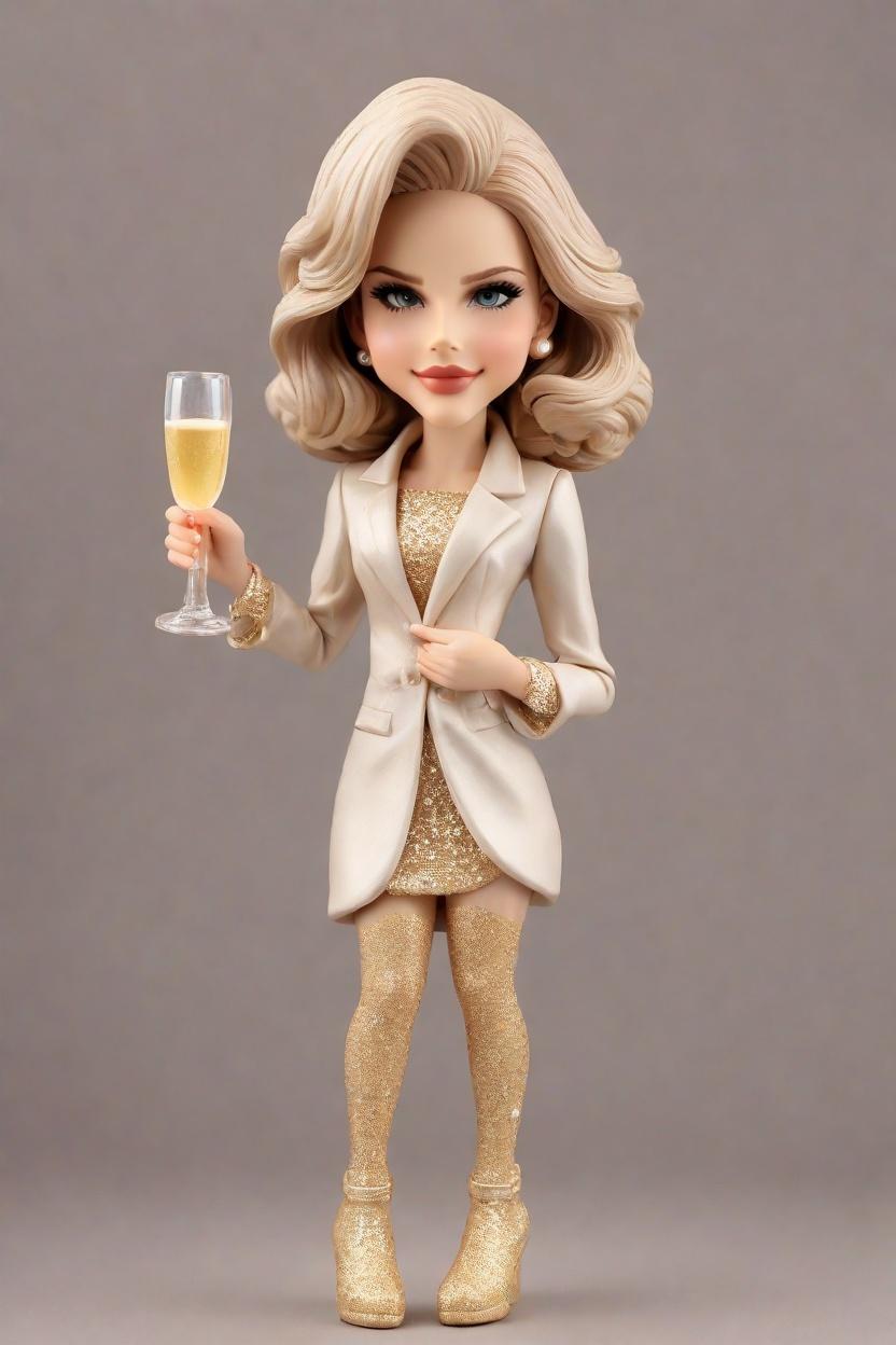 Trend Alert: Personalized Bobblehead Dolls as the Chicest New Year's Accessory,She's Making Waves on Instagram: Create Your Own Bobblehead Doll in a Glittery Mini Dress!