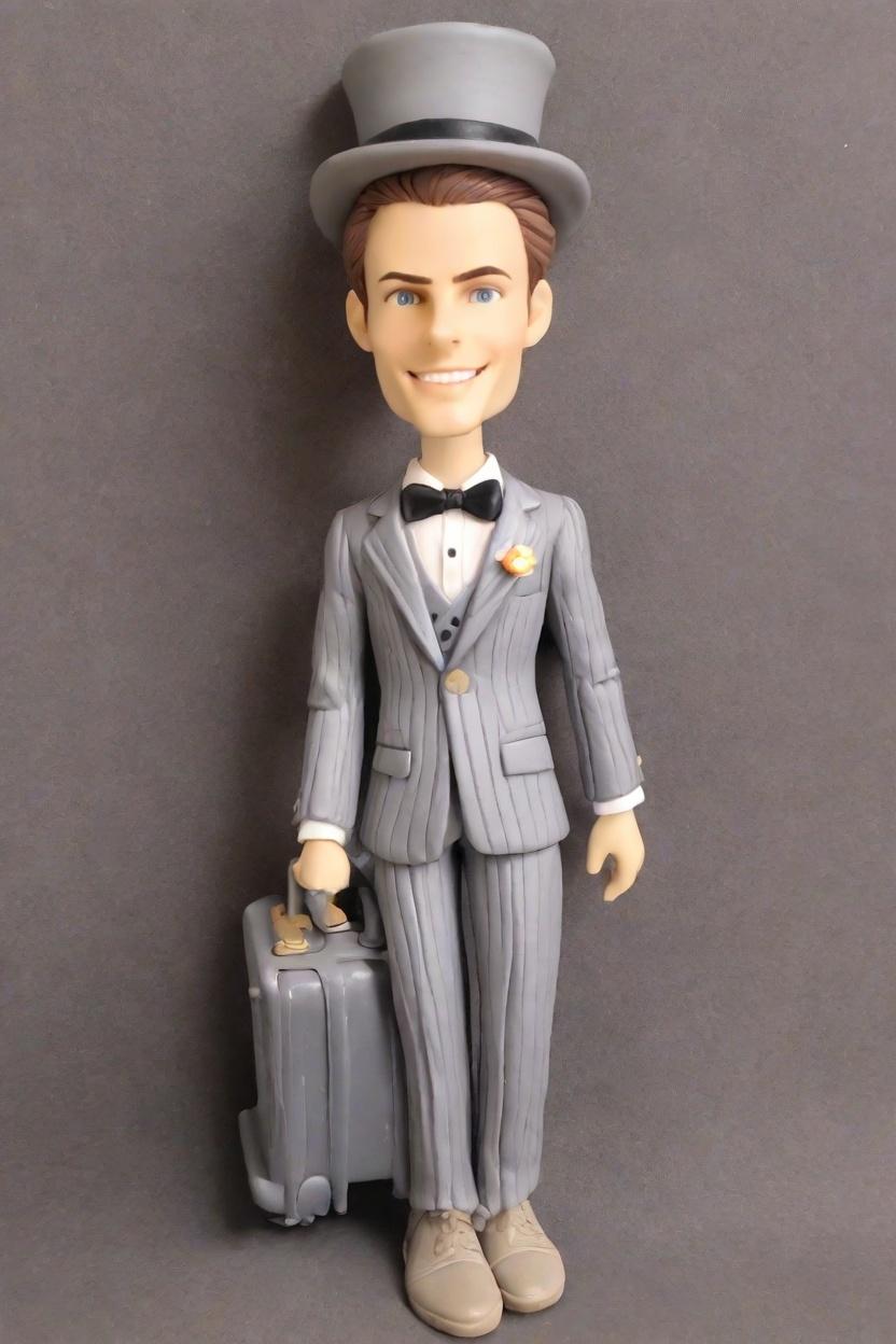 Spotlight on Success: Unveiling the Trendy Executive Figurine Craze,My Mini-Me Moment: A CEO's Confident Stride in a Pinstripe Suit