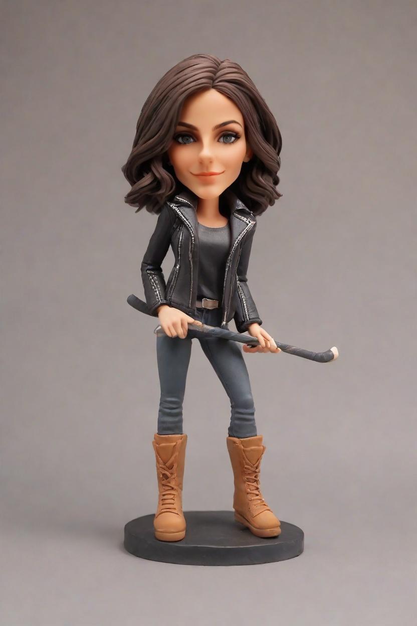 custom Hockey Heroine Powerhouse bobblehead,She's Crushing It: My Hockey-Inspired Bobblehead Doll