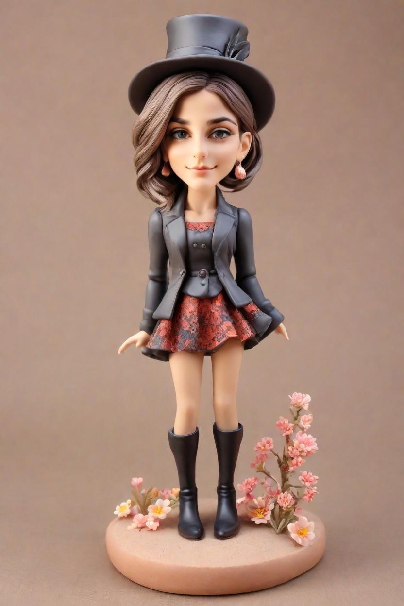 Unboxing My Cheeky Birthday Figurine: A Personalized Mini-Me Adventure,She's Winking at Her Birthday Bash: A Cheeky Mini-Me Figurine Story