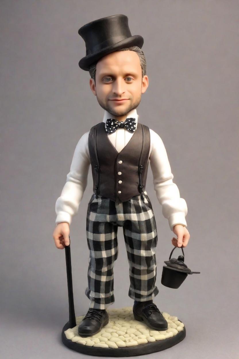 custom Winking Gentleman bobblehead,John's Hilarious Winking Moment Captured in Bobblehead