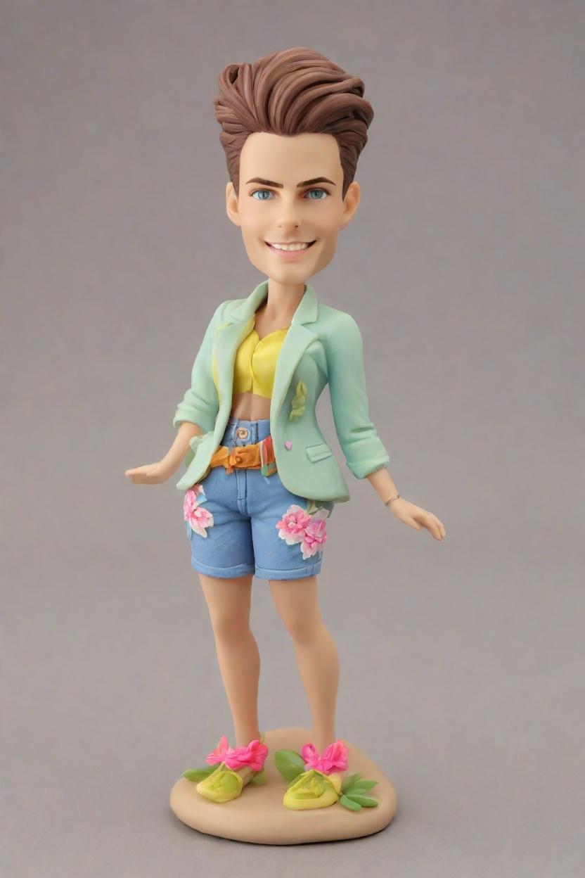 Custom Family Fun Bobblehead,He Made His Own Bobblehead Doll!