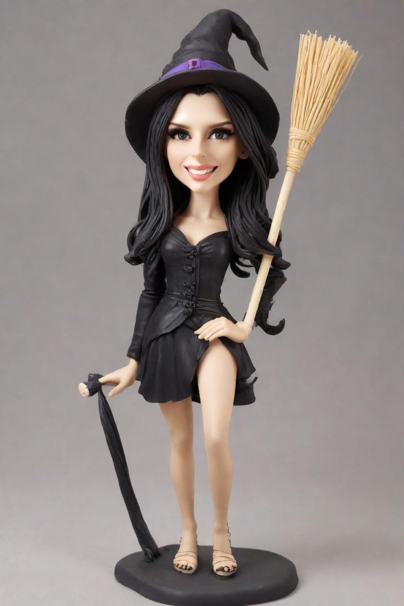 Winking Witch Woes: How a Custom Bobblehead Doll Saved My Halloween Party,Meet the Punk Witch: Creating My Own Bobblehead Doll for the Ultimate Halloween Bash