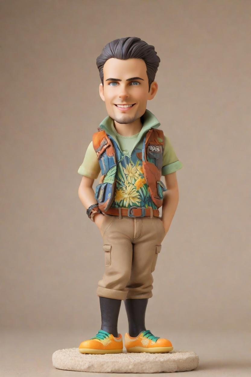 Custom Police Tribute Bobblehead,He Made His Own Bobblehead in Uniform!