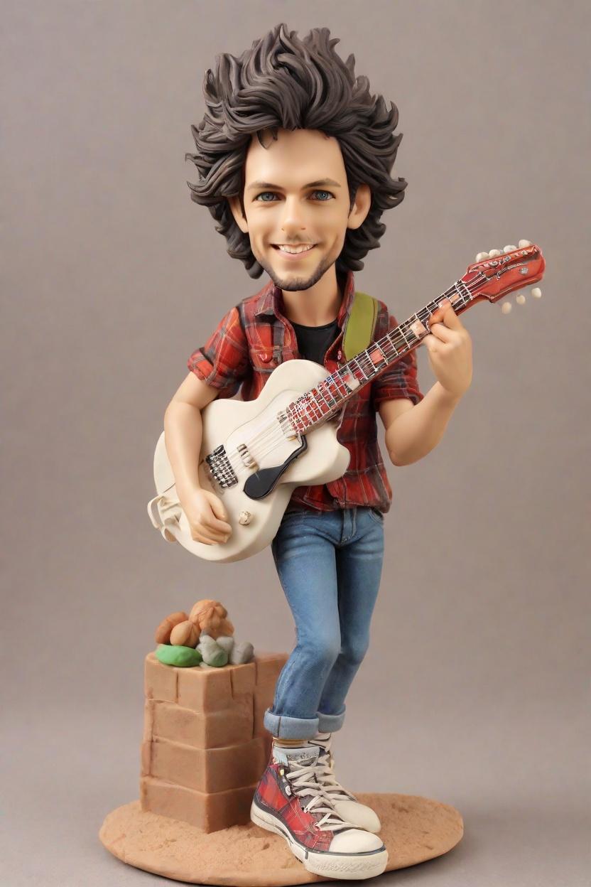 custom Music Enthusiast Iconic bobblehead,John's Rockin' Custom Bobblehead Adventure