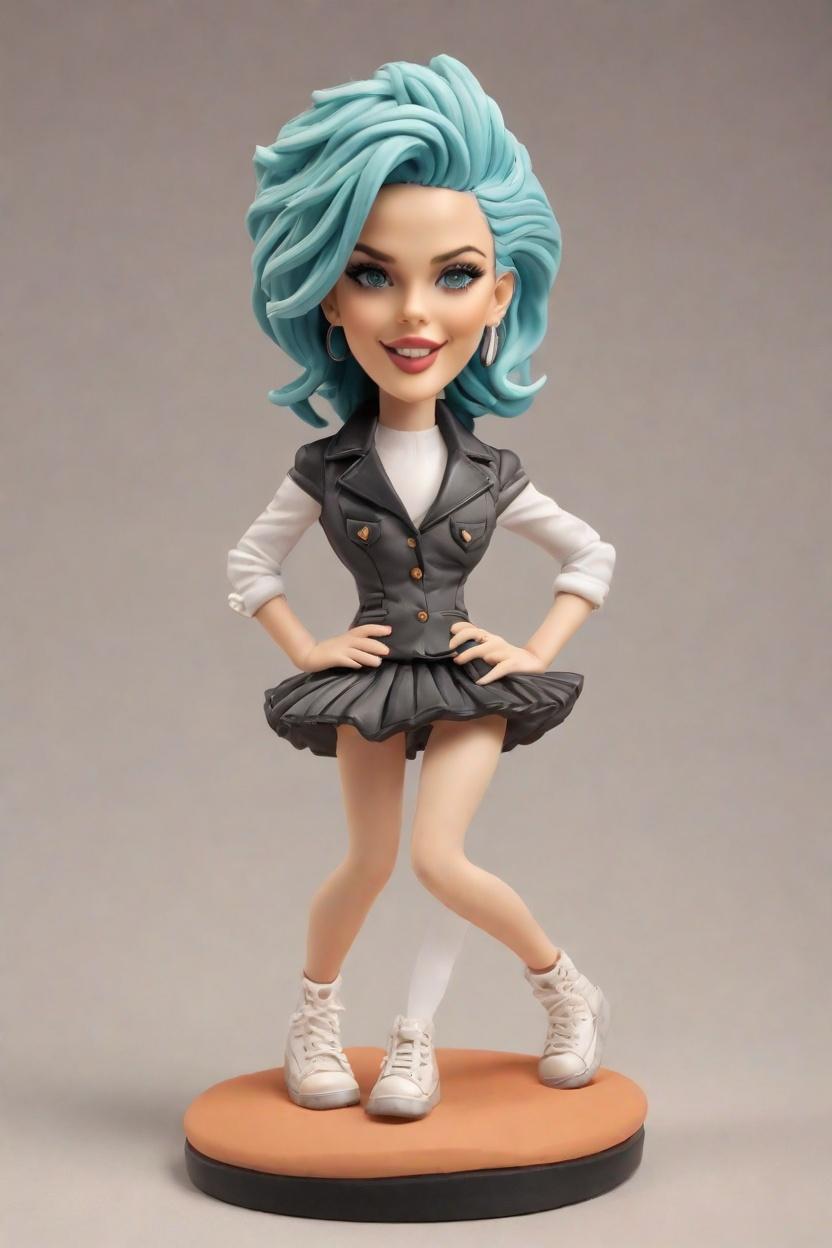 Custom Business Anniversary Confident Bobblehead,She Created Her Own Punk-Inspired Bobblehead Doll!