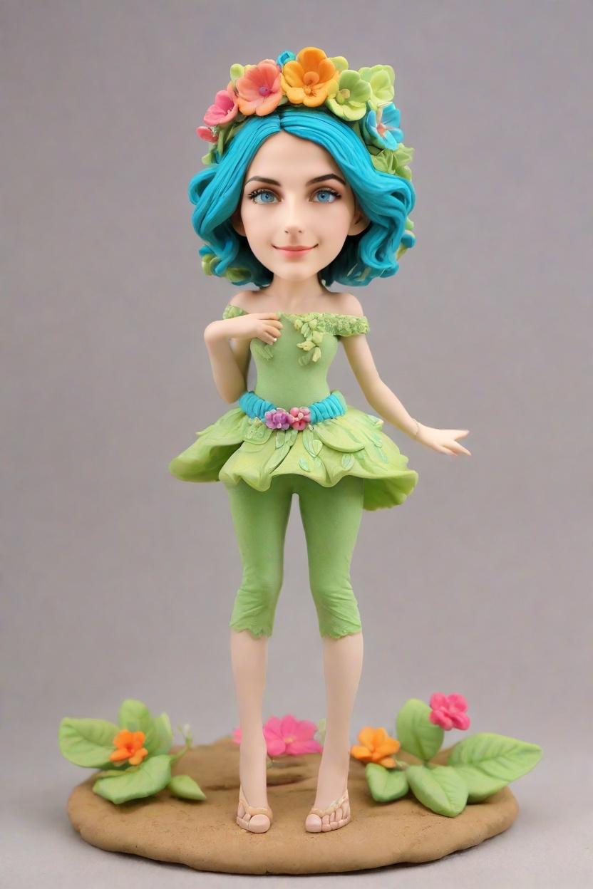 Graceful Tree Pose Meets Neon Vibes: The Custom Bobblehead Doll That Captures Yoga Instructors' Spirit,Meet My New Yoga Instructor Bobblehead: A Playful Wink and Neon Leggings That Made My Day!