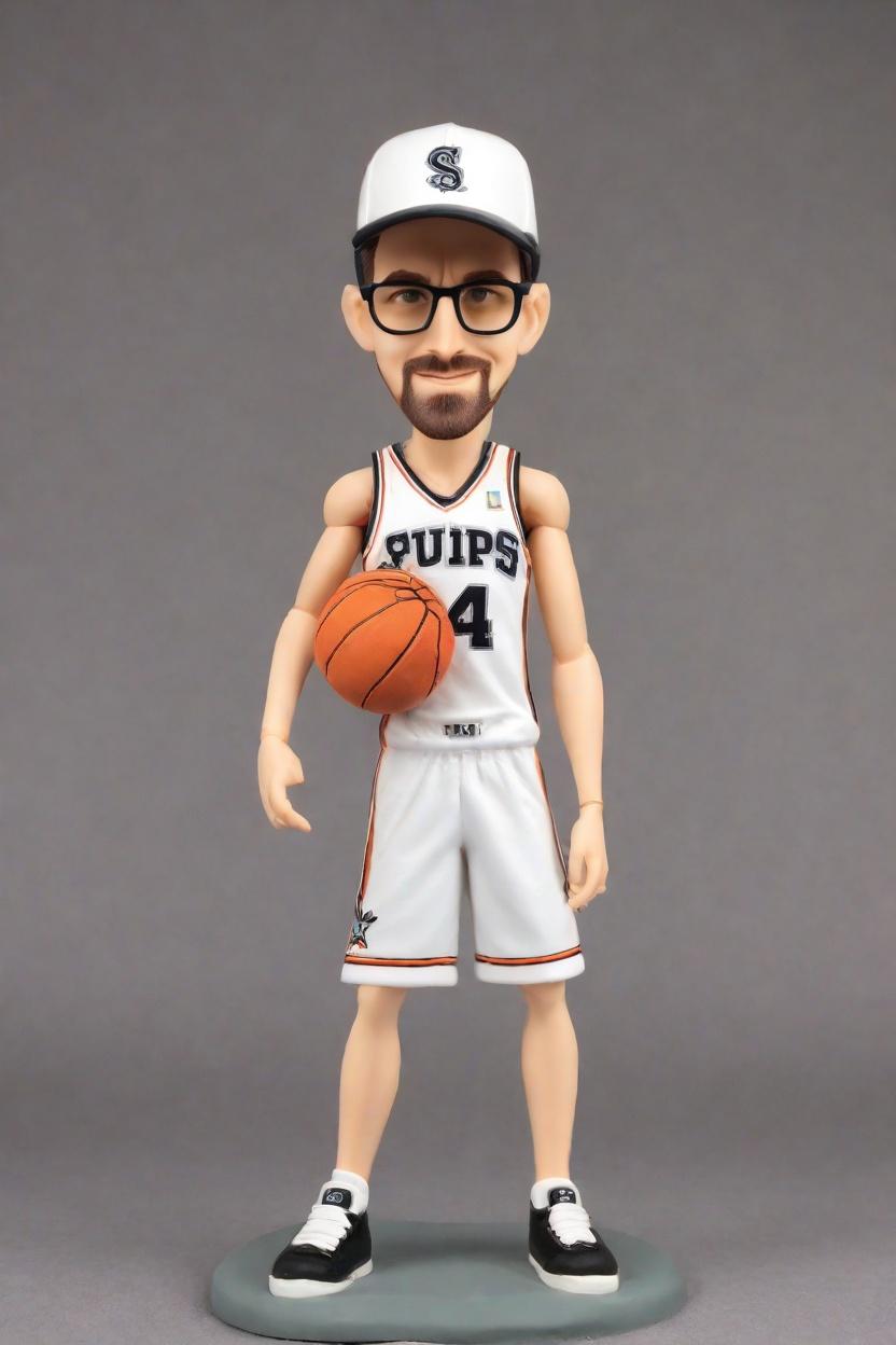 Casual Slam Custom Bobblehead,He Made His Own Spurs Star Bobblehead Doll!