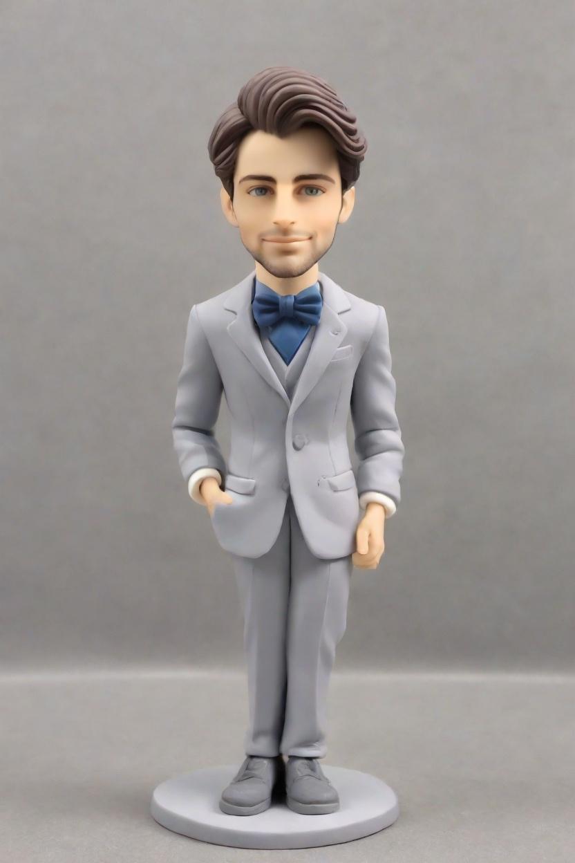 Custom Office Hero Bobblehead,John Shares His Casual Desk Lean Bobblehead Creation