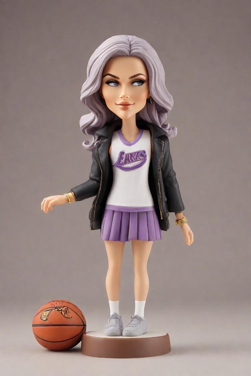 Custom Basketball Hero Bobblehead,She Nailed Her LeBron Lakers Bobblehead Look!