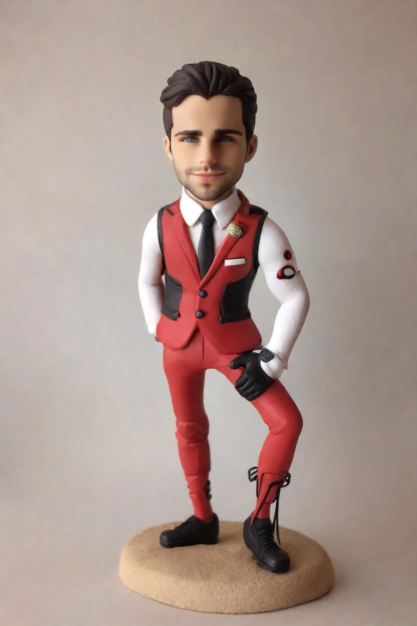 Custom Deadpool-Inspired Action Bobblehead,He Made His Own Deadpool-Style Bobblehead!