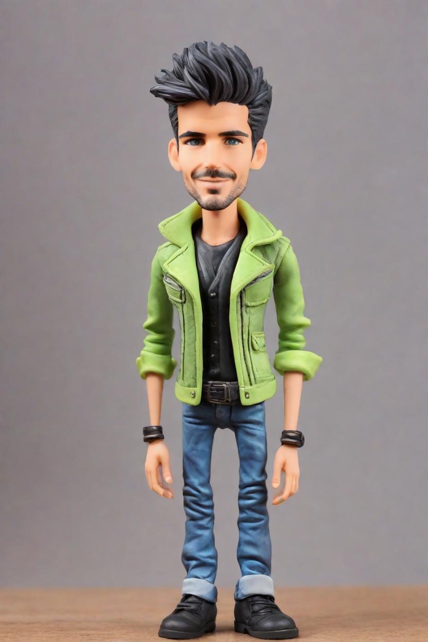 Custom Punk-Inspired Bobblehead,He Made His Own Punk-Inspired Bobblehead Doll
