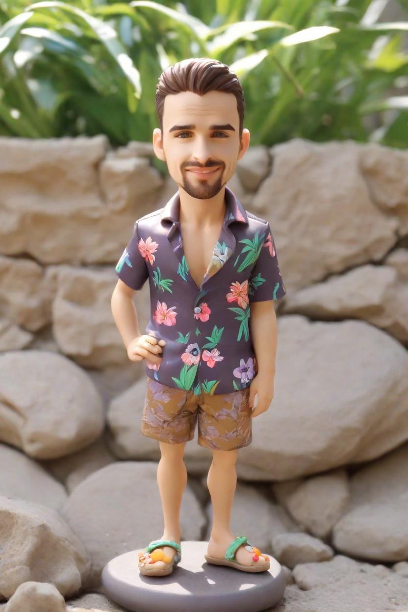 The Playful Protector: A Tactical Bobblehead with a Hawaiian Twist,He Salutes with a Wink: Unboxing My Mini-Me Police Officer Figurine