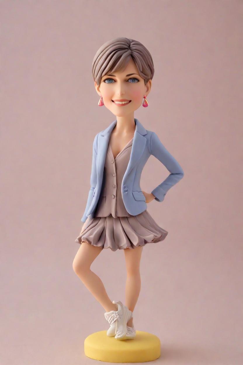 custom Client Appreciation Chic Bobblehead,She's Unveiling Her Chic Bobblehead Creation!