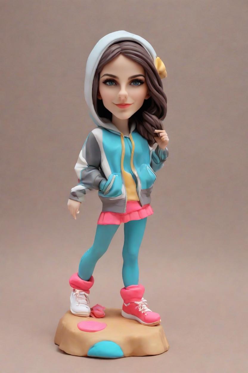 Gaming Chic Custom Bobblehead,She's Got Game: Create Your Own Gaming Bobblehead Doll