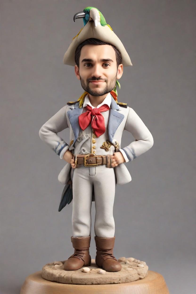 Swashbuckling Scholars: The Tale of a Pirate-Themed Teacher Bobblehead,My Winking Pirate Teacher Bobblehead: A Custom Creation That’s All the Rage!