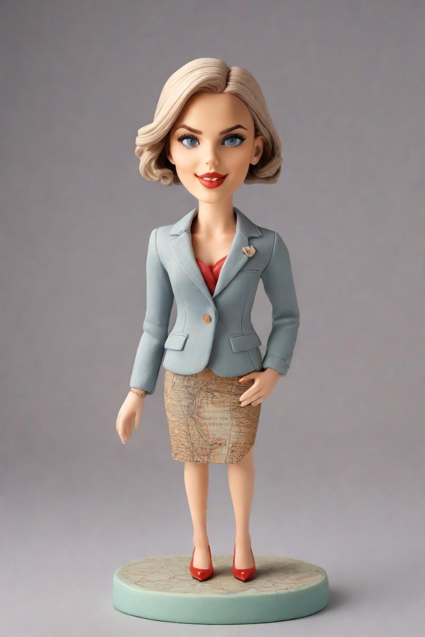 Map-Skirted Business Icon: A Twist on Tradition with a Mini-Me,She's Got the Power: Celebrating Milestones with a Personalized Figurine