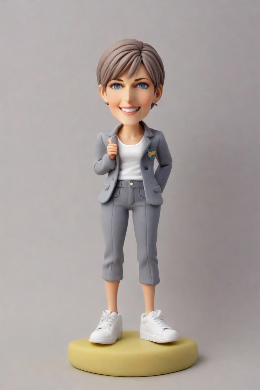 Custom Educator Chic Bobblehead,She Crafted Her Chic Educator Bobblehead!