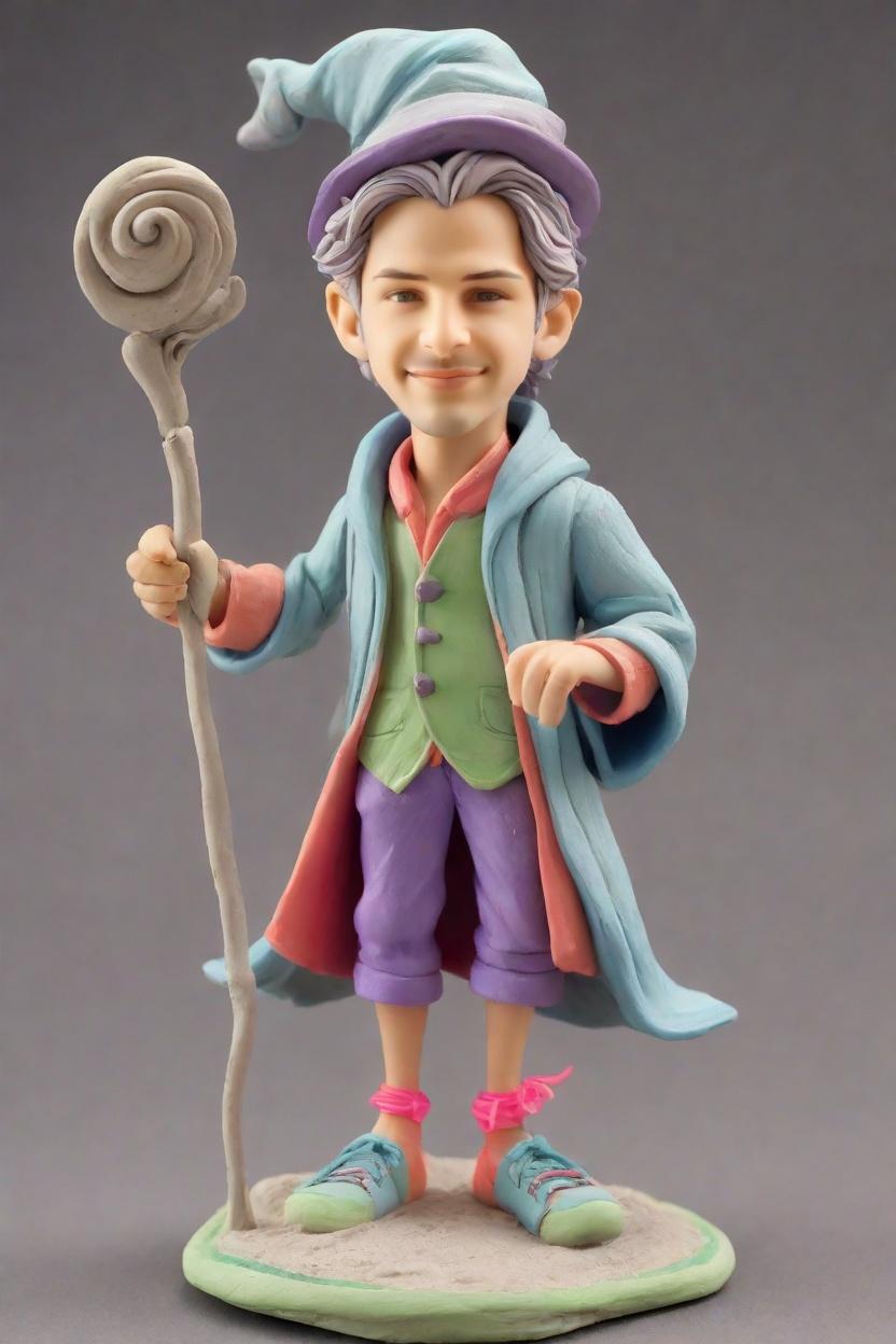 custom Wizardry Wave bobblehead,John's Magical Wand Wave Bobblehead Adventure