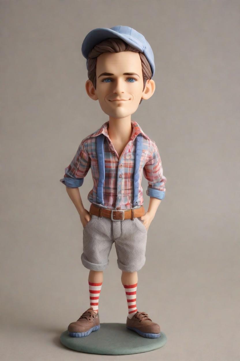 Casual Charm Custom Bobblehead,John Shares His Playful Flannel Bobblehead