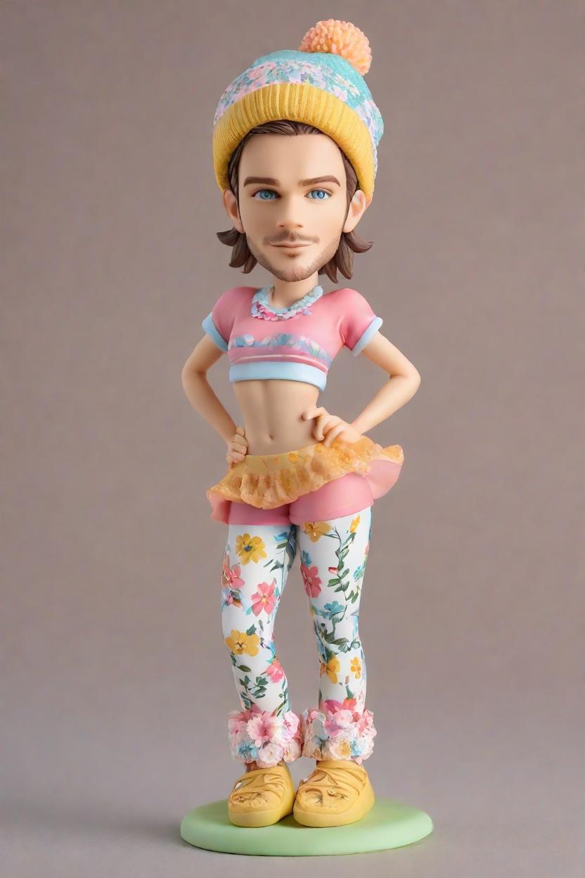 The Yoga-licious Custom Bobblehead: A Playful Wink to Wellness,Meet Jake's New Favorite: Creating His Own Yoga Instructor Bobblehead Doll!
