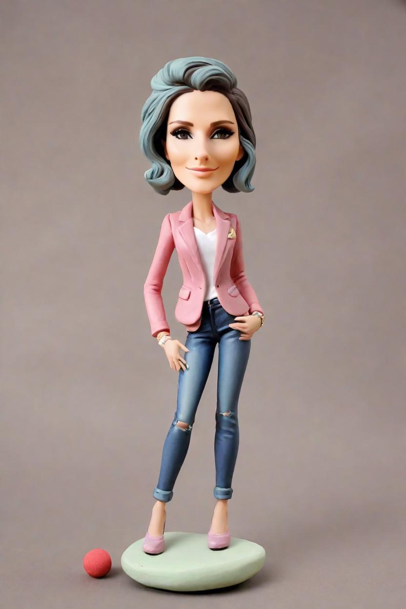 Custom Business Confidence Bobblehead,She Created Her Own Confident Businesswoman Bobblehead!
