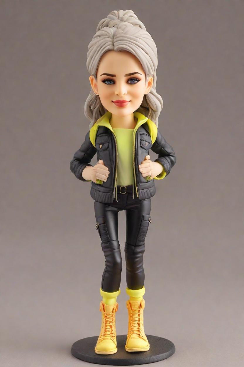 custom Adventure Pose Bobblehead,She’s Unleashing Her Inner Explorer with a Custom Bobblehead!