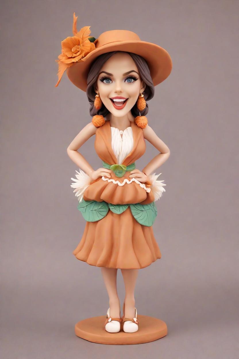 Introducing the Unique Bobble Head Dolls Custom: A Fashionable Thanksgiving Statement,Check Out This Adorable Thanksgiving Bobblehead Doll I Created for My Mom! 🍁🦃