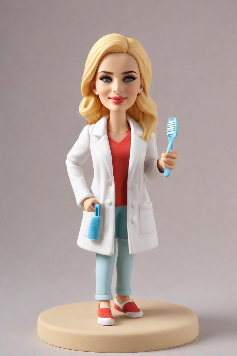 Custom Dental Charm Bobblehead,She Created Her Own Dental Bobblehead Doll! 🦷💖
