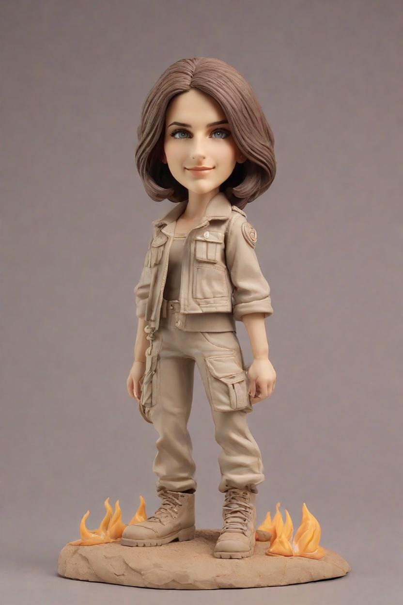 Custom Heroic Firefighter Bobblehead,She Created Her Own Firefighter Bobblehead Doll!