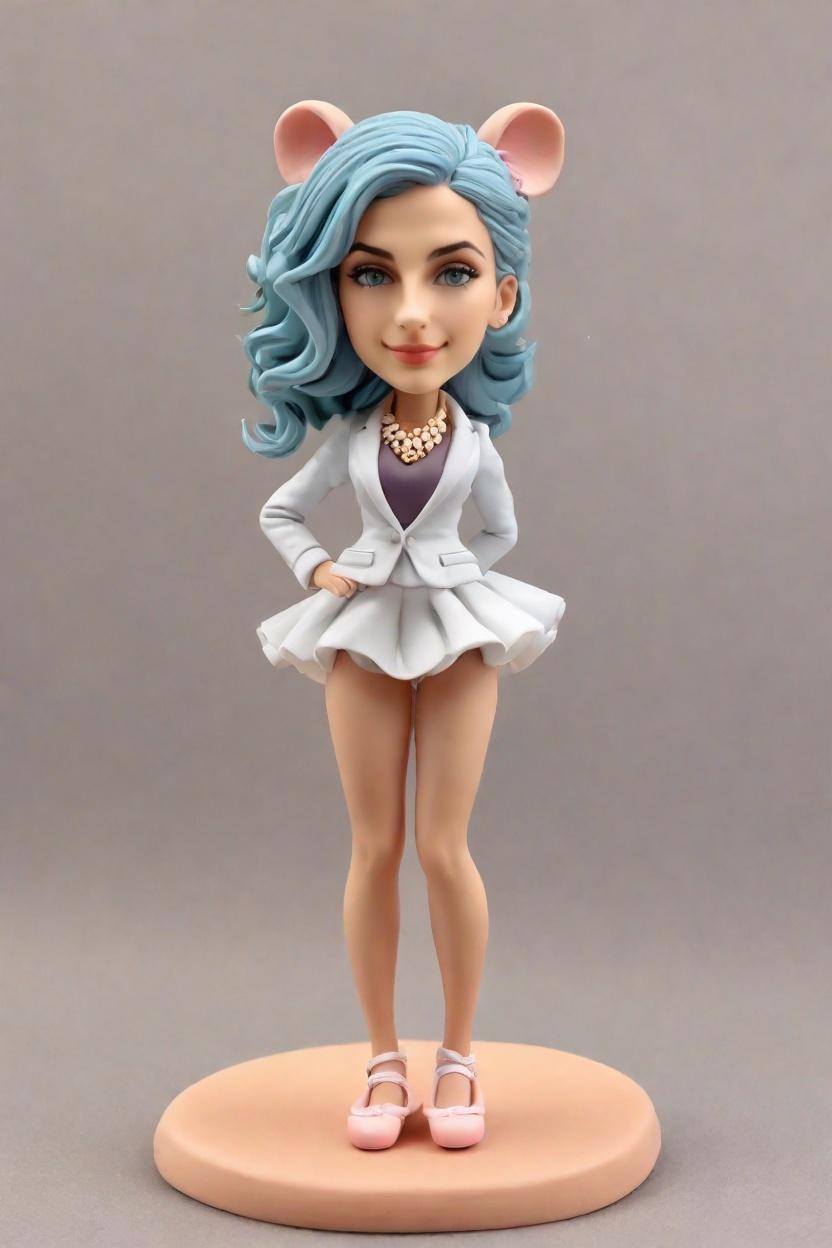 Custom Business Anniversary Chic Bobblehead,She Created a Chic Suit Bobblehead for Her Office Milestone!