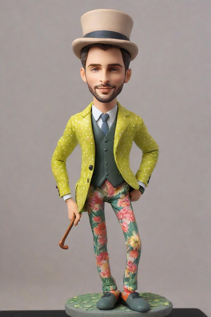 Custom Golfing Wink Bobblehead,Tim's Hilarious Golf Adventure: Create Your Own Bobblehead Dolls