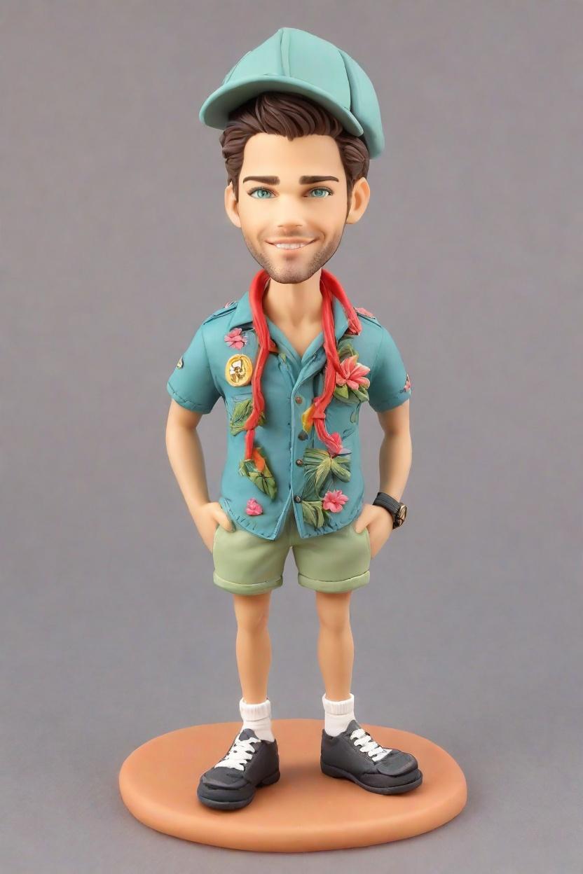 custom Travel Adventure bobblehead,John's Epic Trip: Create Your Own Bobblehead Doll