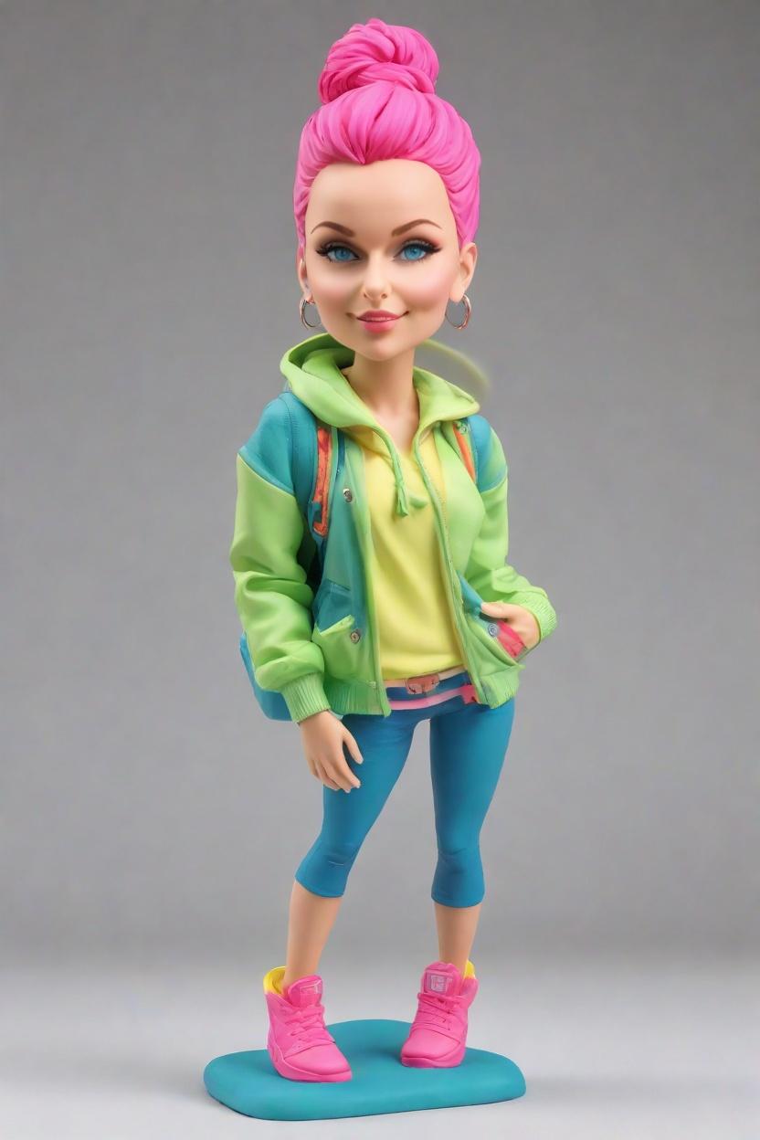 Sporty Chic Custom Bobblehead,She's Got Game: Create Your Own Bobblehead Doll