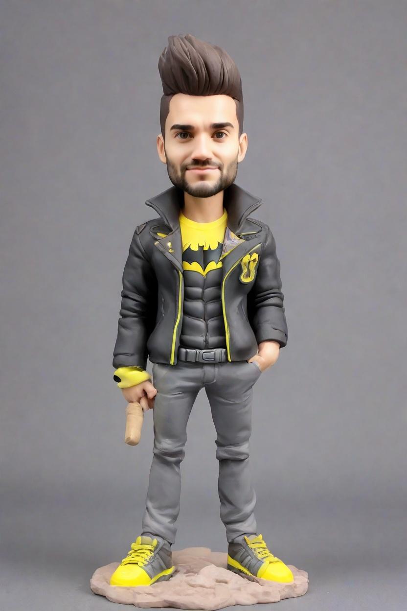 Casual Hero Custom Bobblehead,He Made His Own Batman Bobblehead!