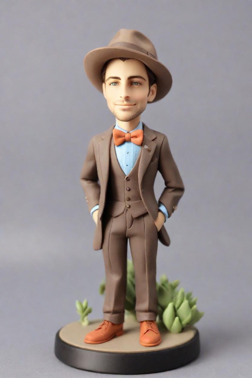 Pinstripe Perfection: A Fashion Journalist's Discovery of the Bobblehead Trend,He's Got Swagger and a Bobble: Unboxing the Vintage Style Mini-Me