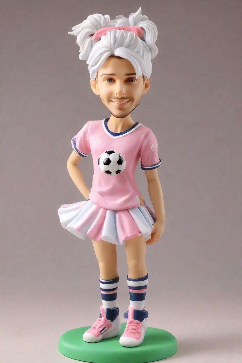 Custom Soccer Playful Bobblehead,John Shares His Playful Soccer Moment with a Bobblehead