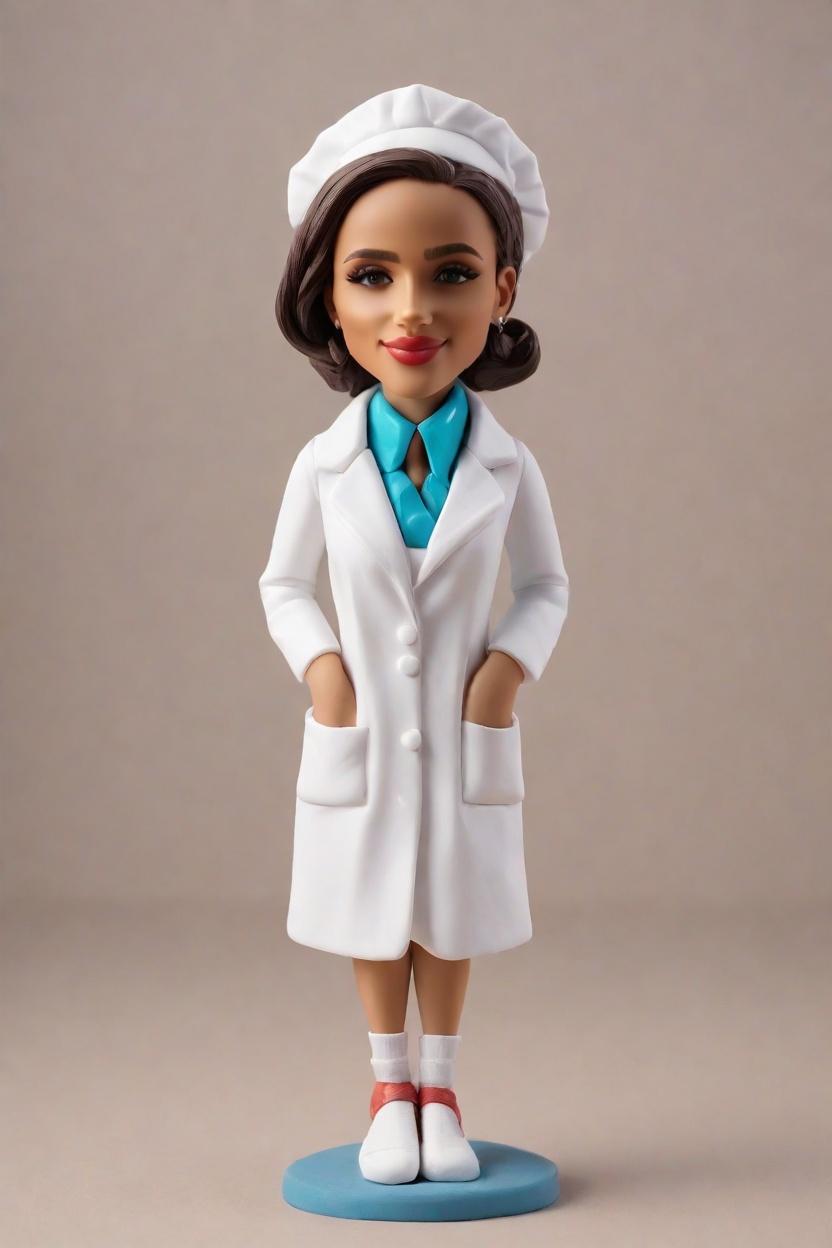 Custom Pharmacy Chic Bobblehead,She Created Her Own Pharmacy Bobblehead Doll! 🧪💊