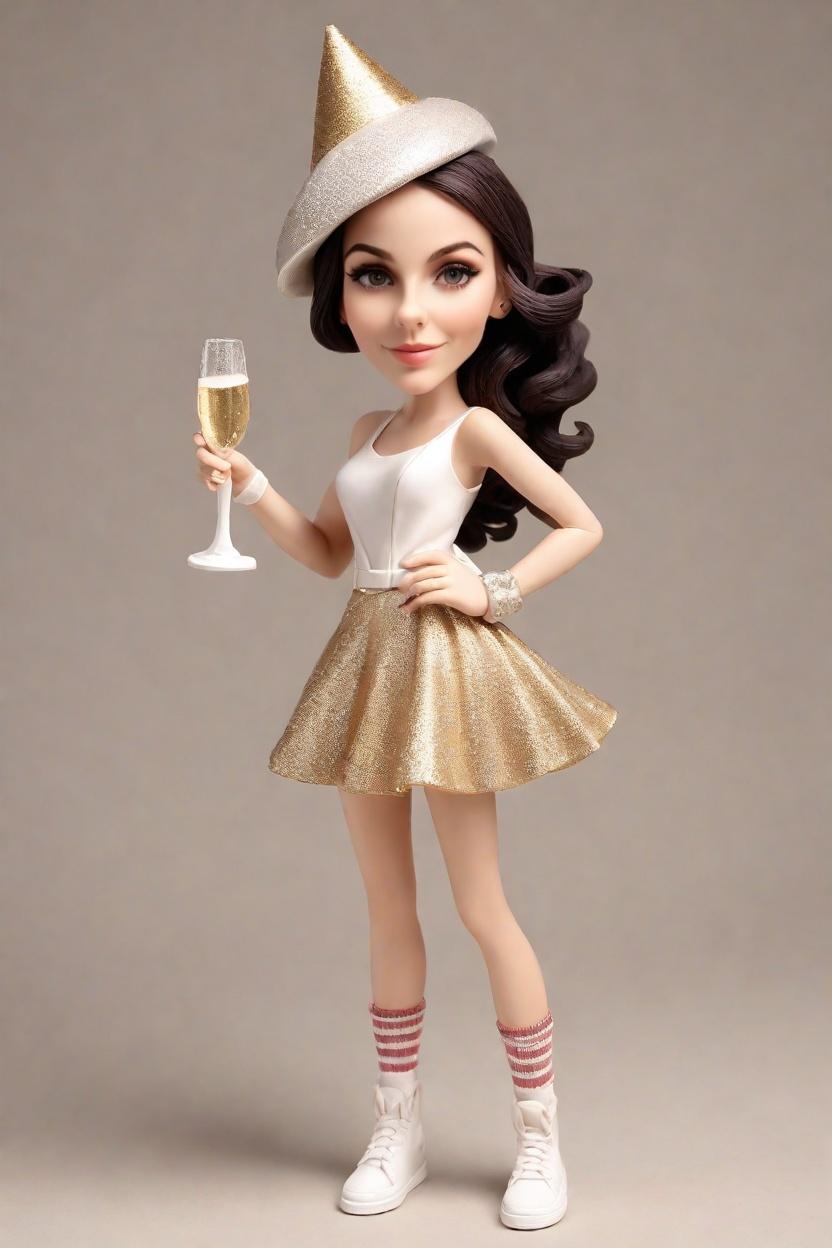 Custom Party Playful Bobblehead,She Created Her Own Party-Ready Bobblehead!