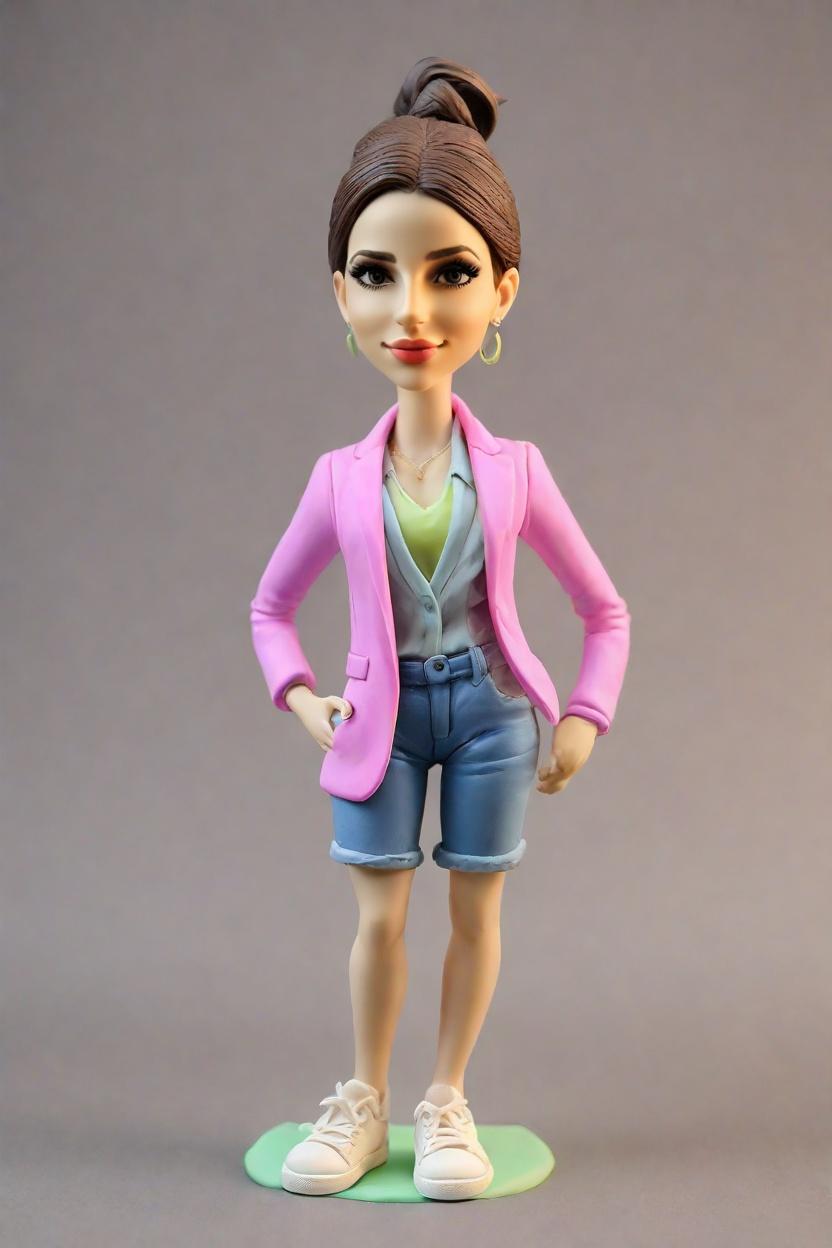 custom Manager Confidence bobblehead,She Created a Neon-Clad Manager Bobblehead!