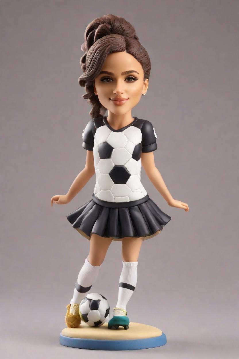 Soccer Chic Meets Bobblehead Magic: A Trendy Twist on Figurine Dolls,She's Got Game and Style: Unboxing My Custom Soccer Star Bobblehead!